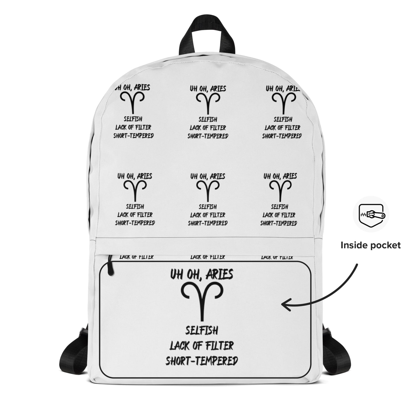 “Uh Oh, Aries” Backpack