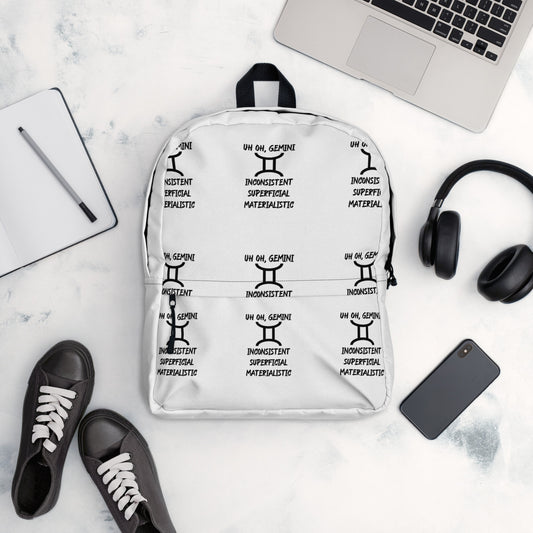 “Uh Oh, Gemini” Backpack