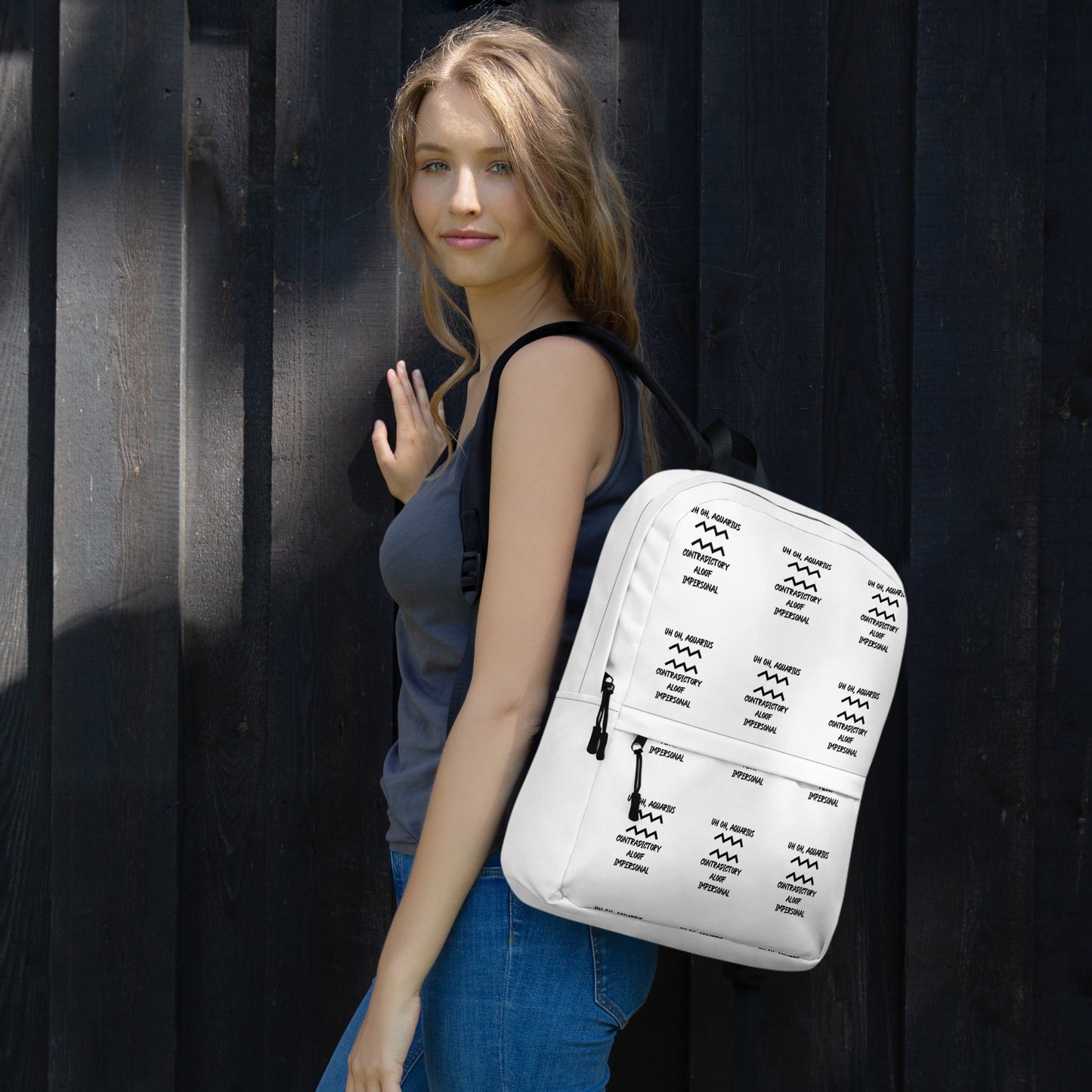 “Uh Oh, Aquarius” Backpack