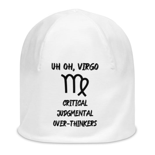 “Uh Oh, Virgo” Big Print Beanie