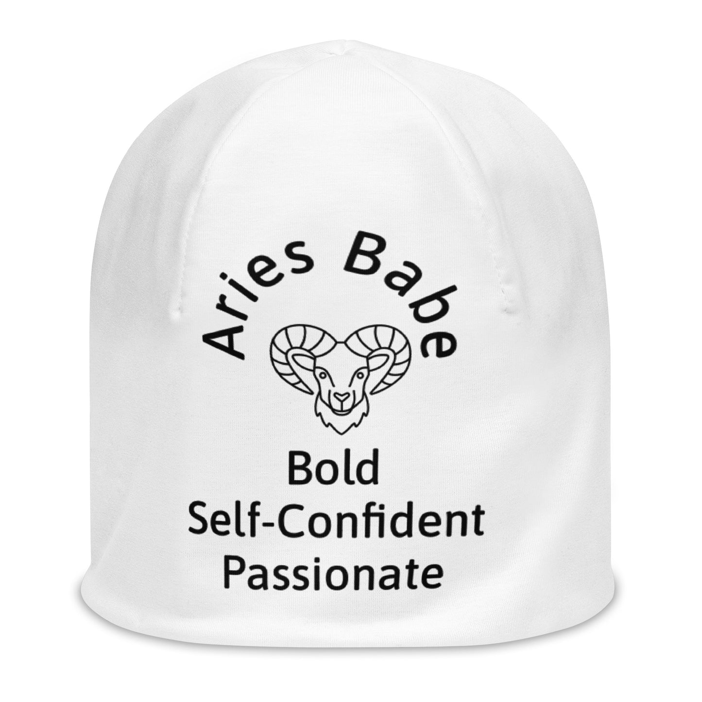 “Aries Babe” Big Print Beanie