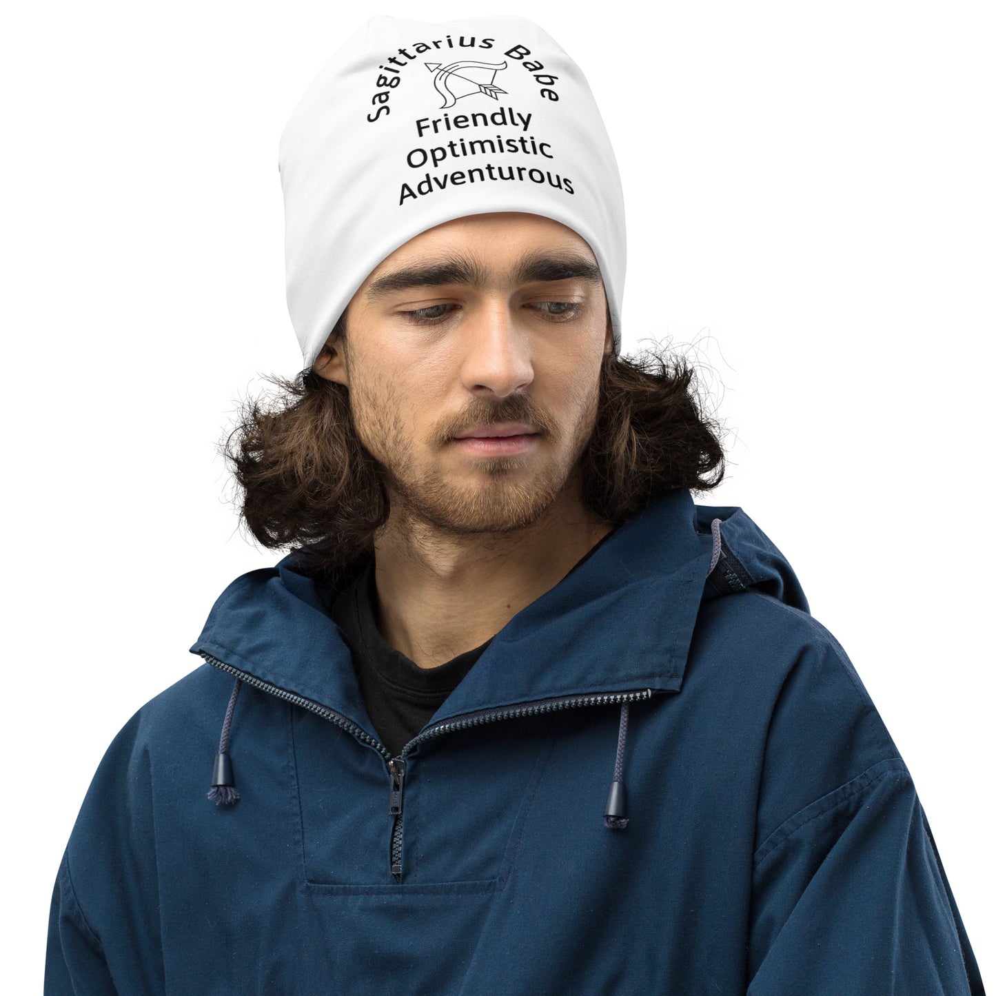 “Sagittarius Babe” Big Print Beanie