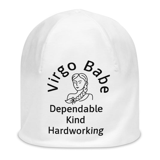 “Virgo Babe” Big Print Beanie