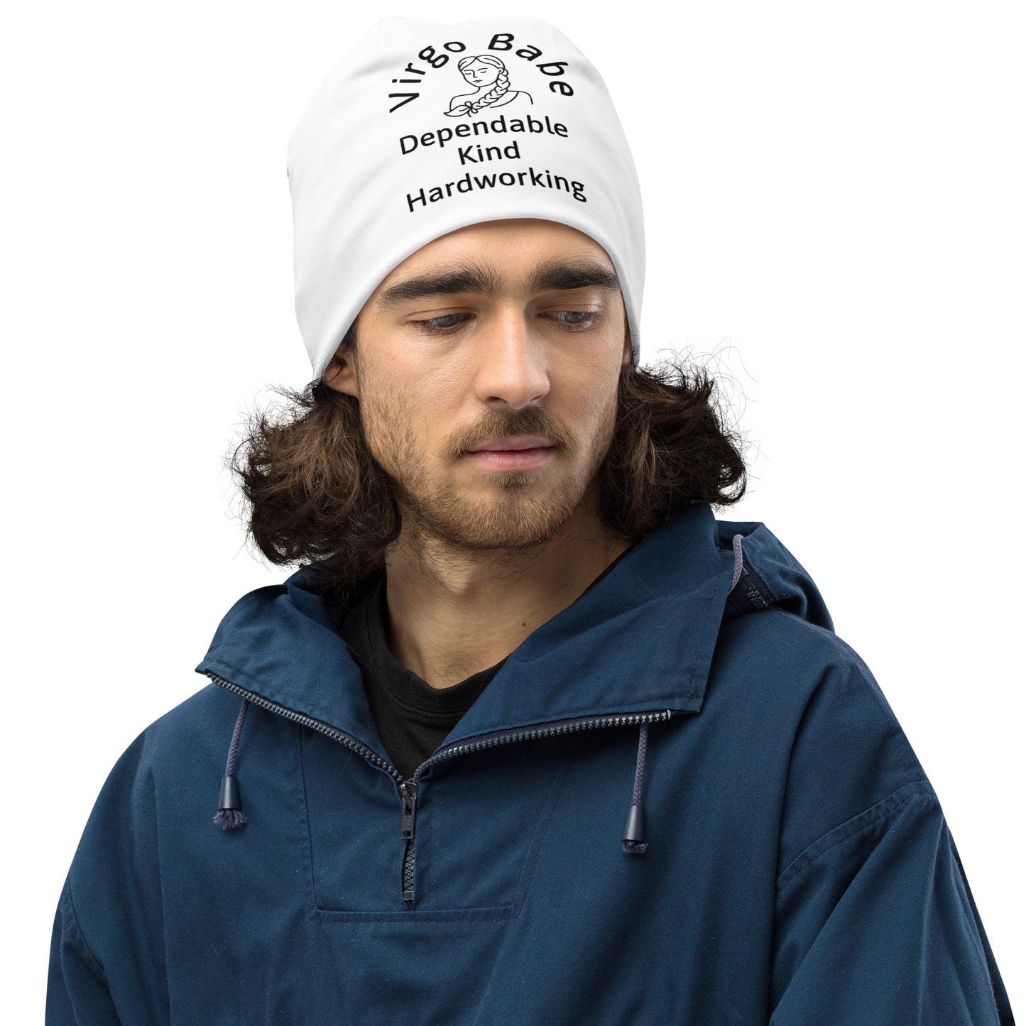 “Virgo Babe” Big Print Beanie