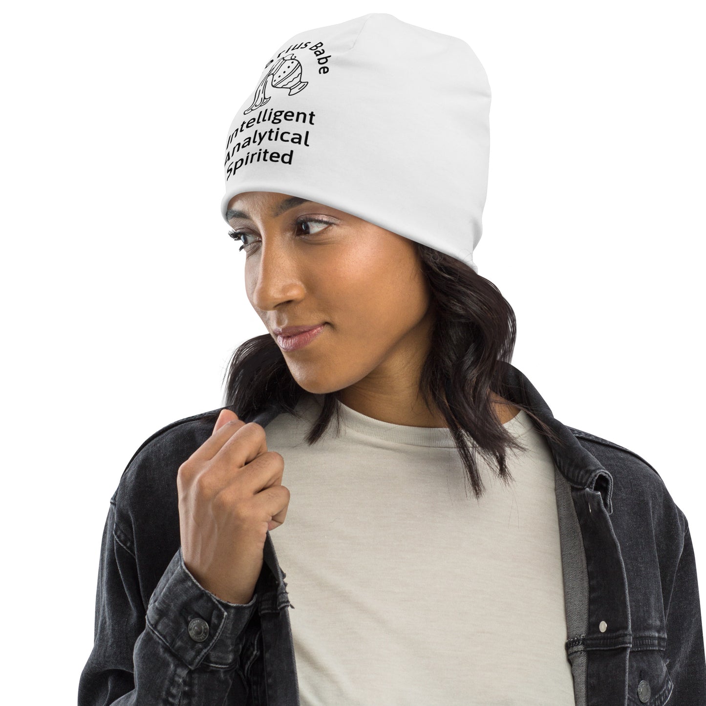 “Aquarius Babe” Big Print Beanie