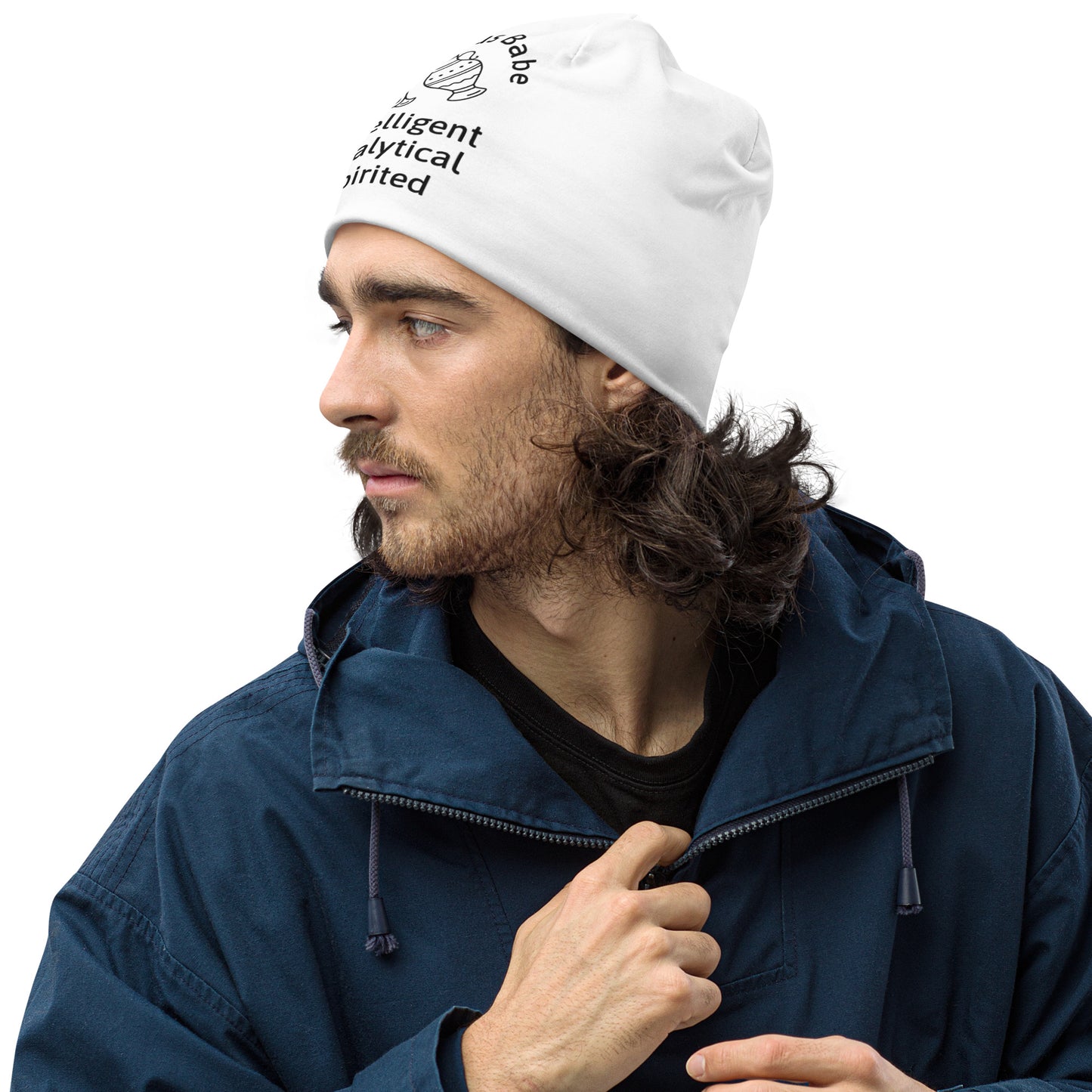 “Aquarius Babe” Big Print Beanie
