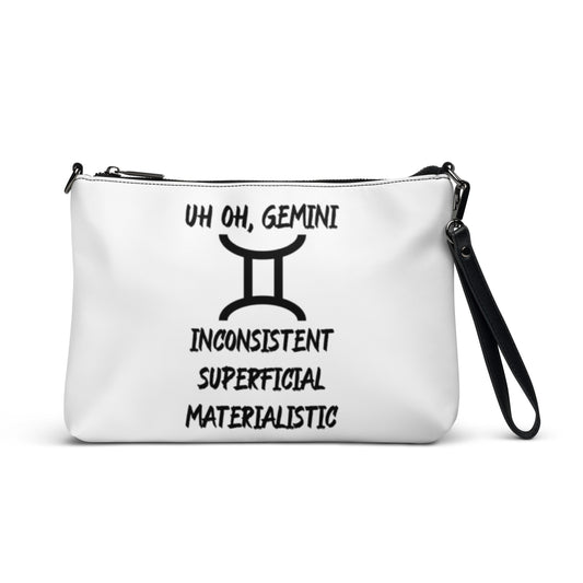 “Uh Oh, Gemini” Crossbody Bag
