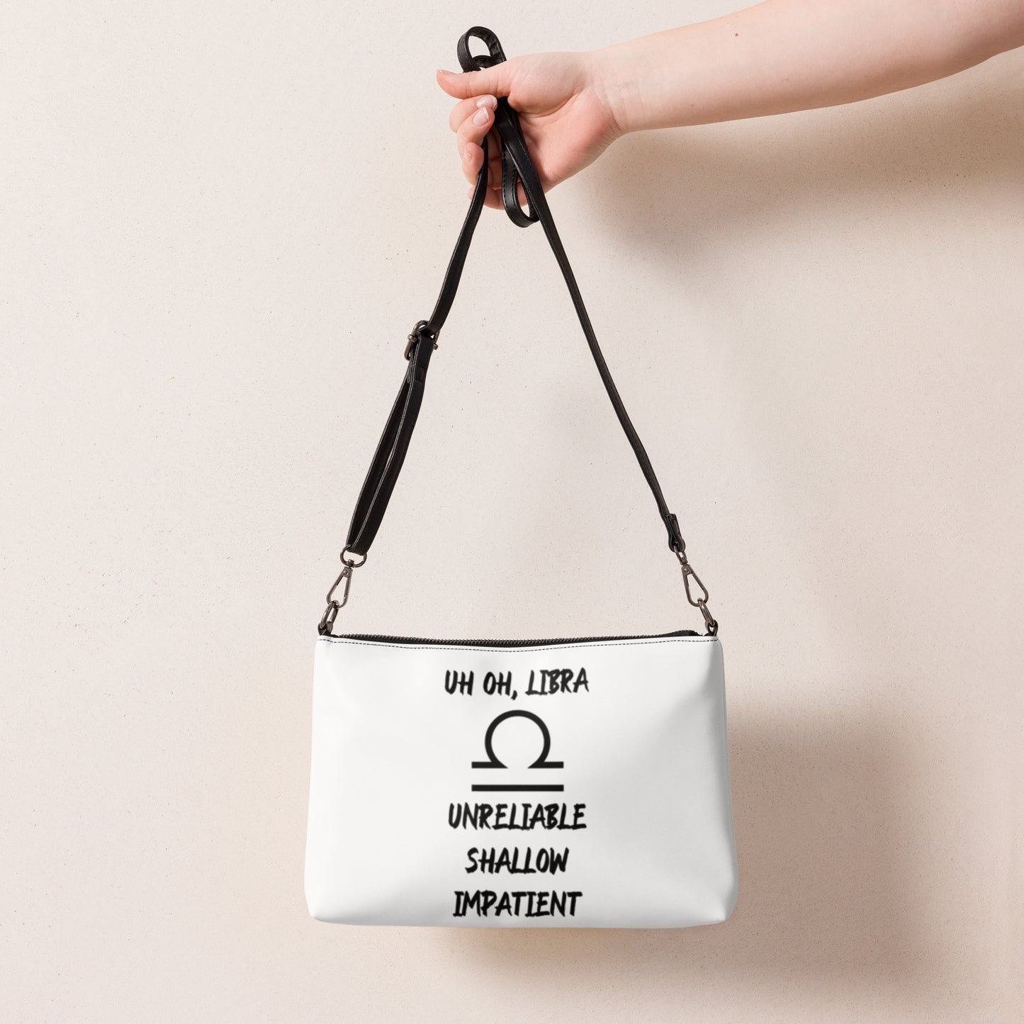 “Uh Oh, Libra” Crossbody Bag