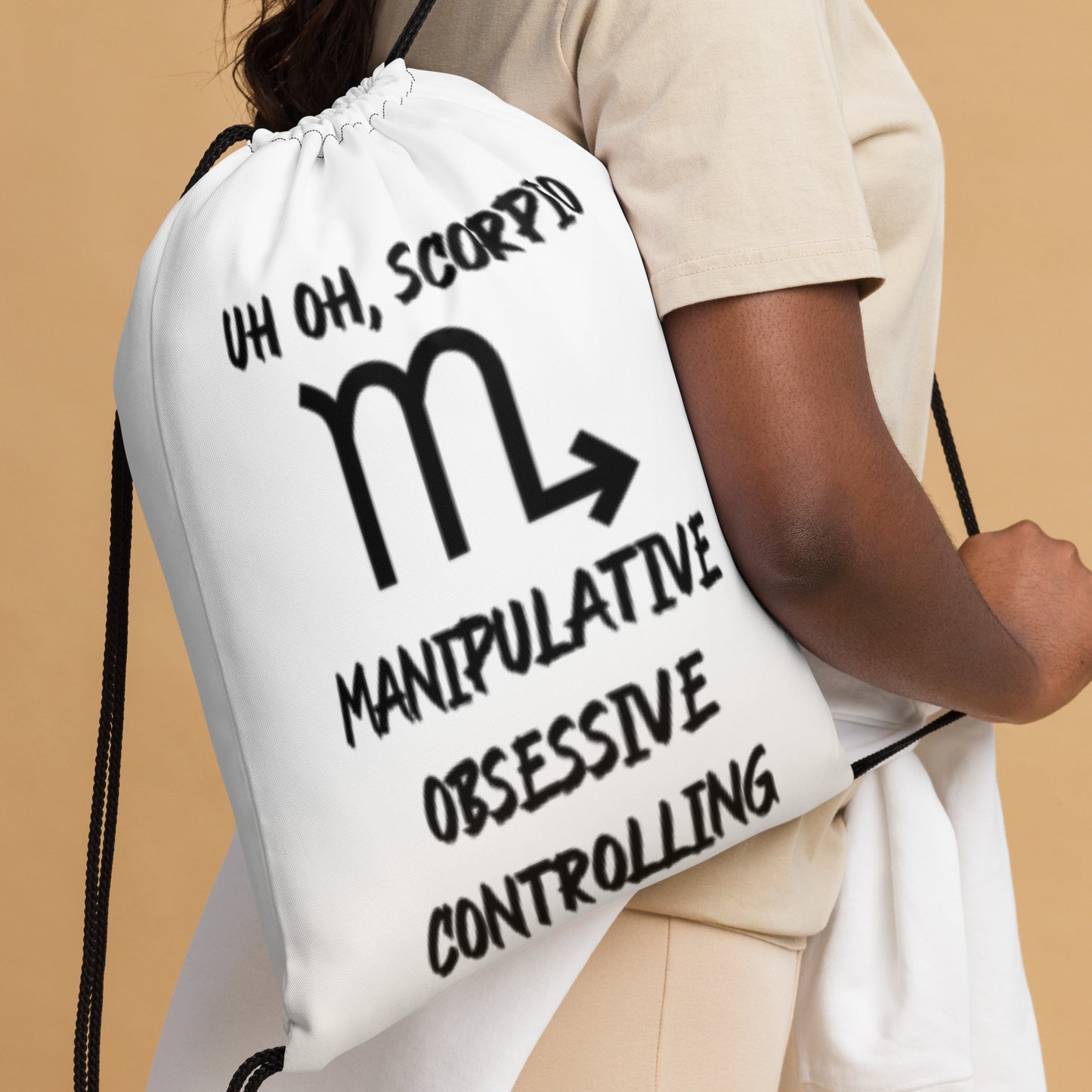 “Uh Oh, Scorpio” Drawstring Bag