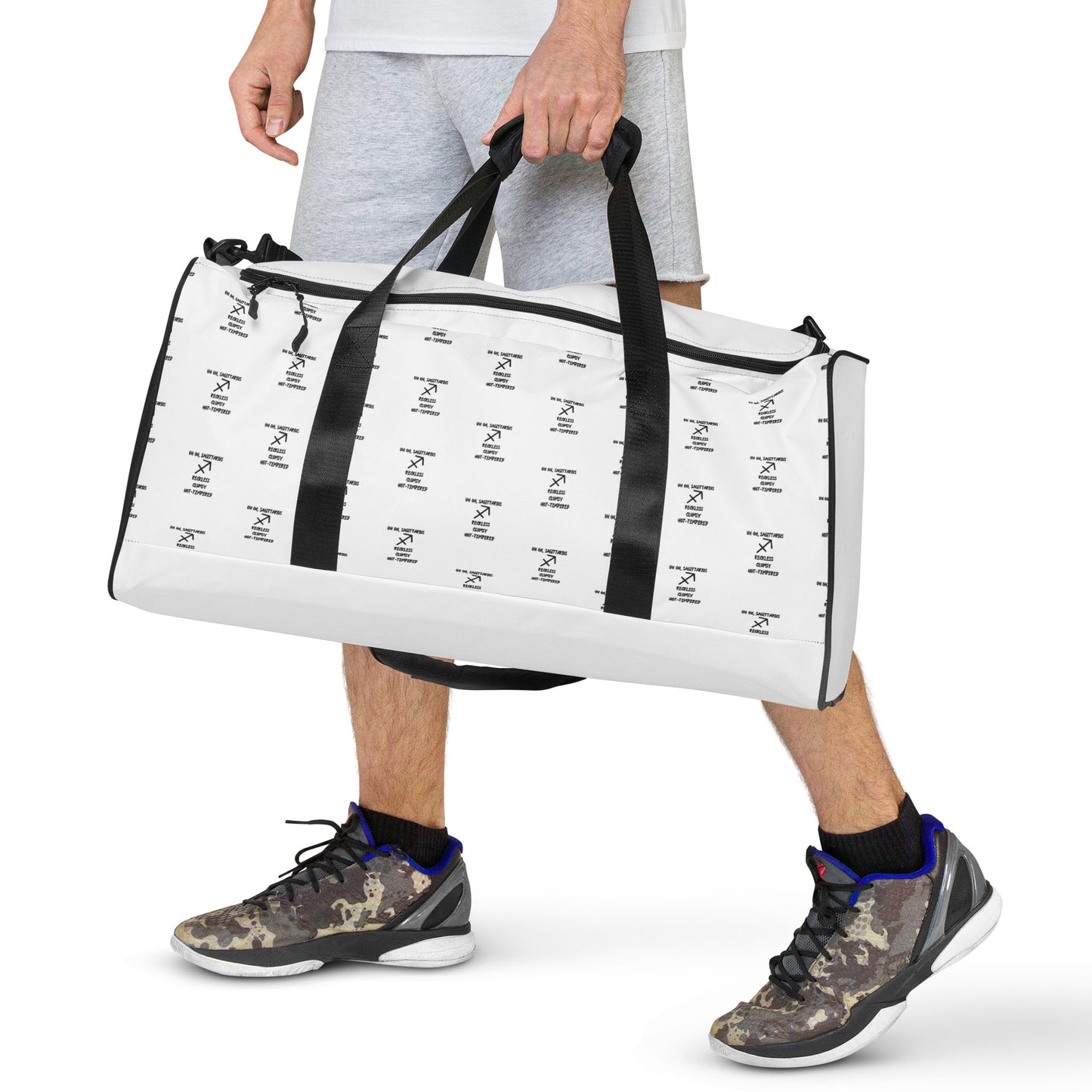 “Uh Oh, Sagittarius” Duffle Bag