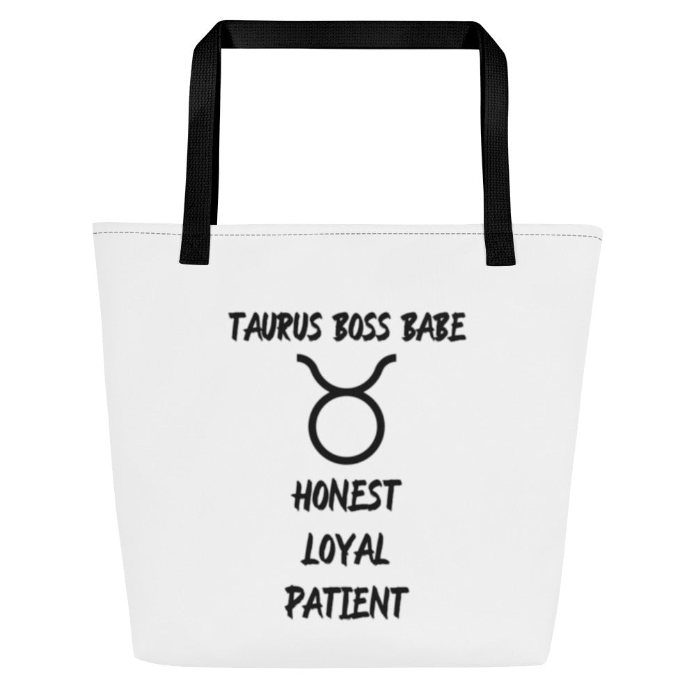 “Taurus Boss Babe” Large Tote Bag