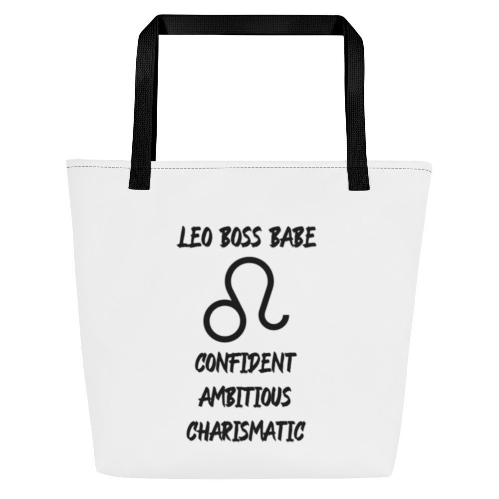 “Leo Boss Babe” Large Tote Bag