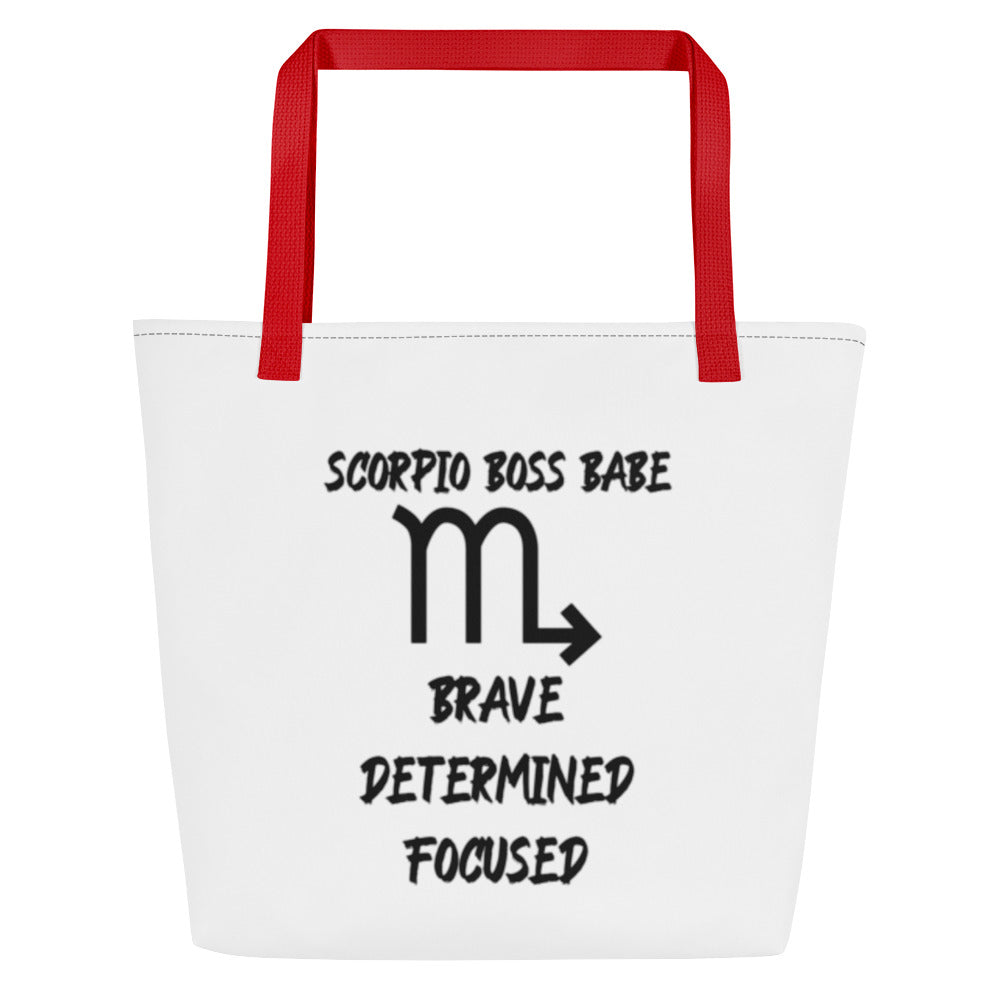 “Scorpio Boss Babe” Large Tote Bag