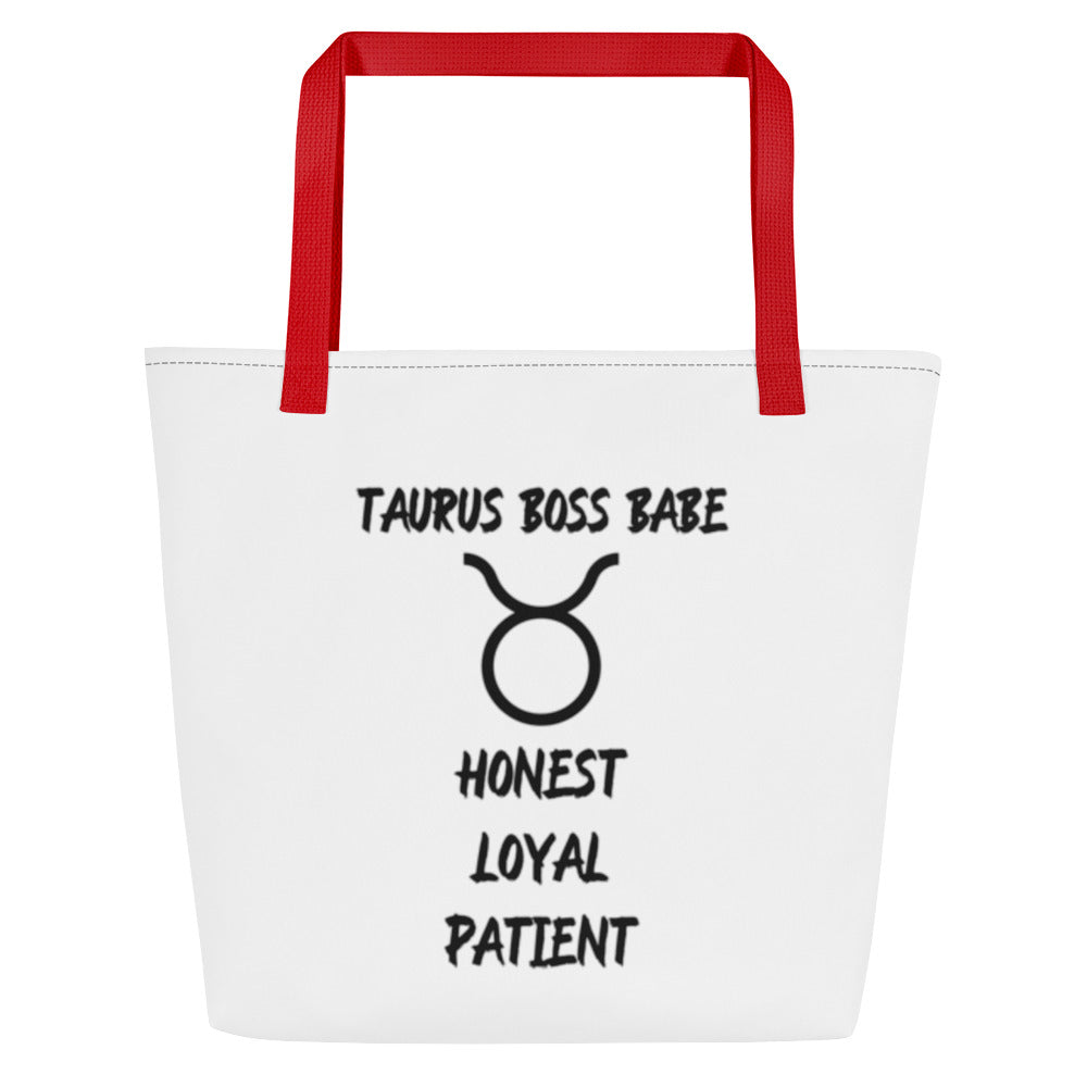 “Taurus Boss Babe” Large Tote Bag