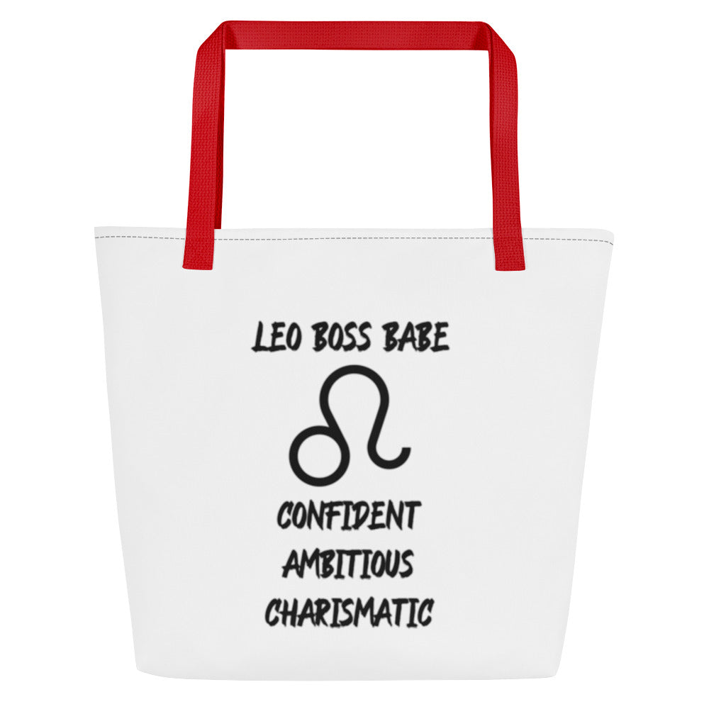 “Leo Boss Babe” Large Tote Bag