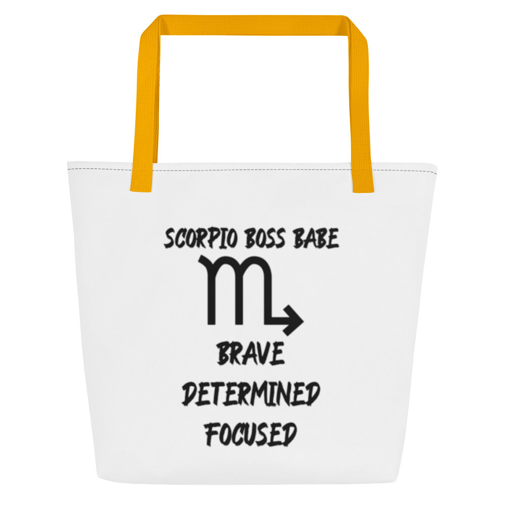 “Scorpio Boss Babe” Large Tote Bag