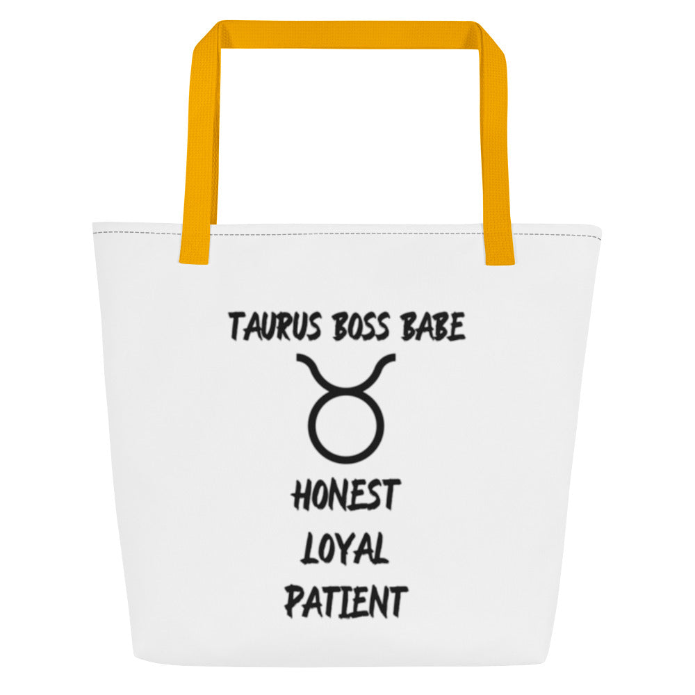 “Taurus Boss Babe” Large Tote Bag