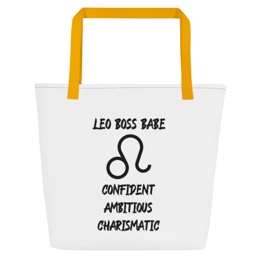 “Leo Boss Babe” Large Tote Bag