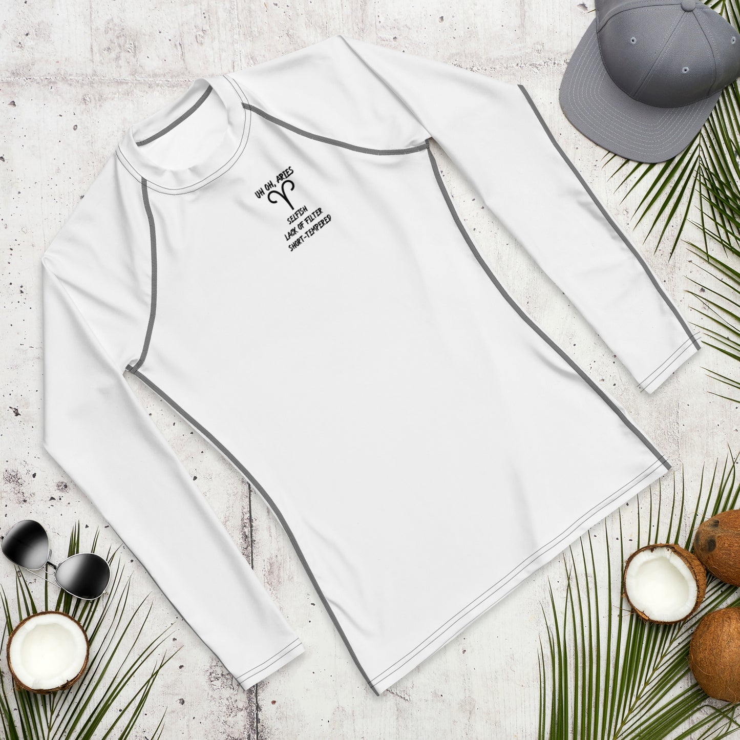 “Uh Oh, Aries” Men's Rash Guard