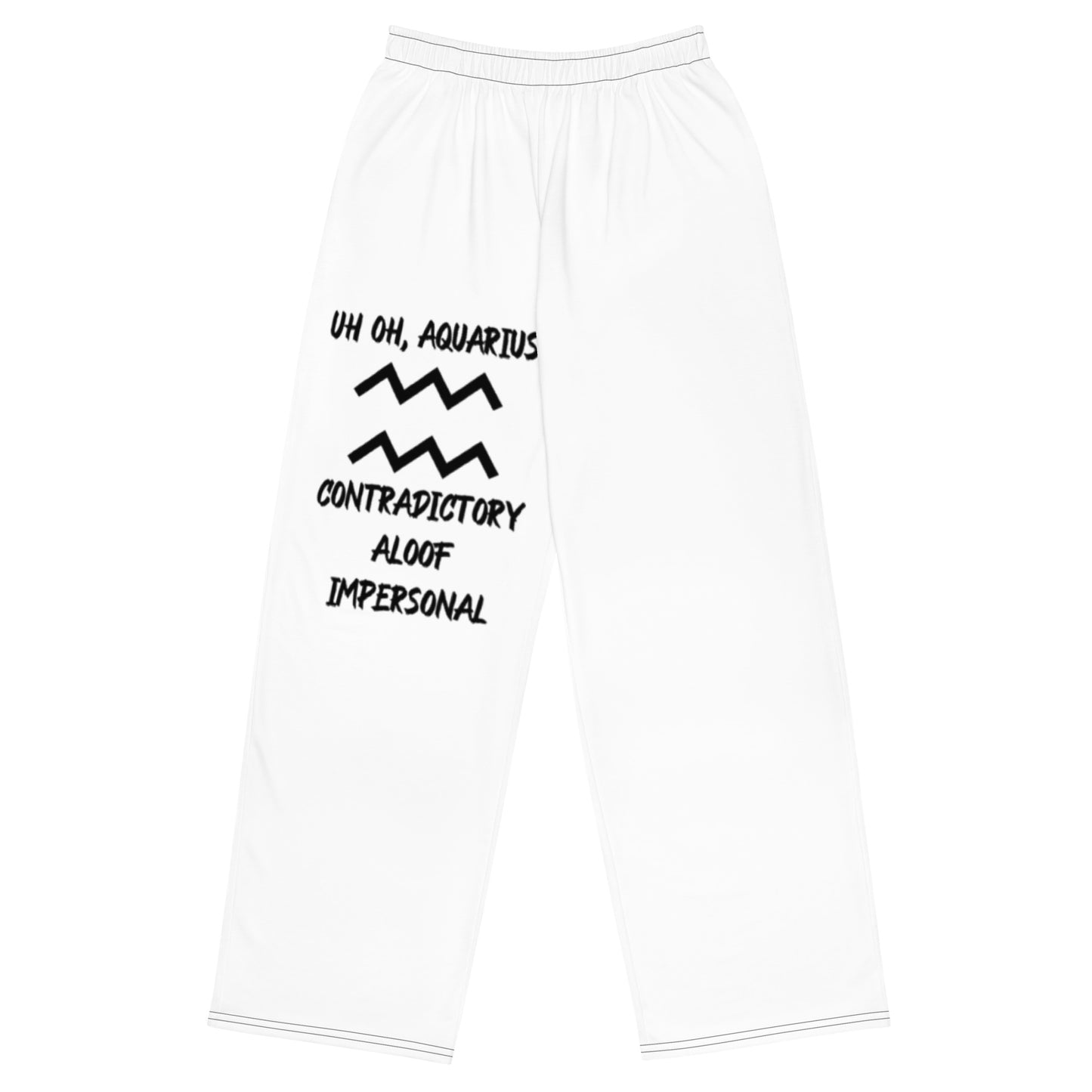“Uh Oh, Aquarius” Unisex Wide-Leg Pants