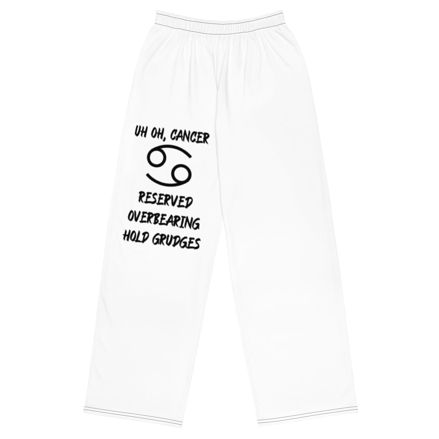 “Uh Oh, Cancer” Unisex Wide-Leg Pants