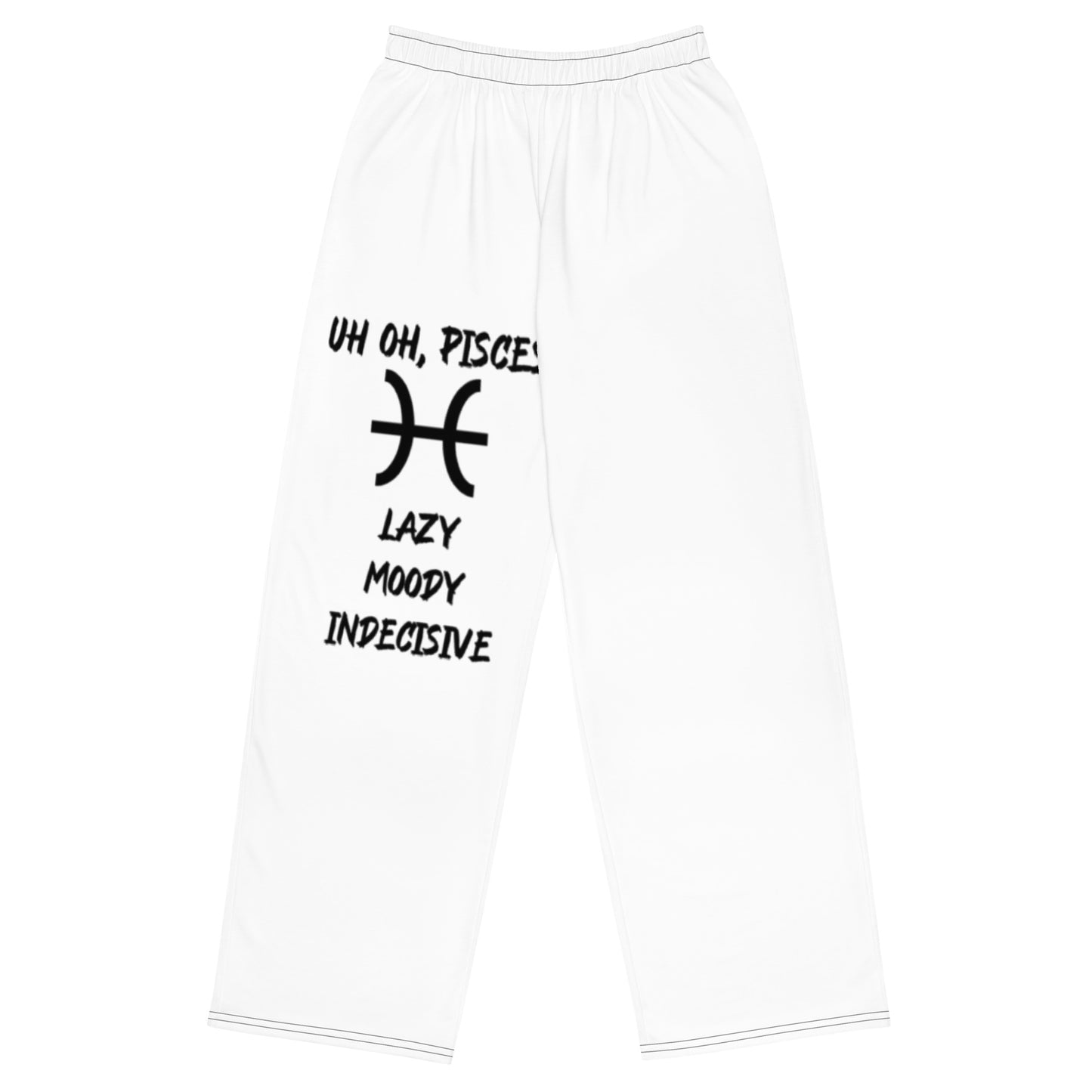 “Uh Oh, Pisces” Unisex Wide-Leg Pants