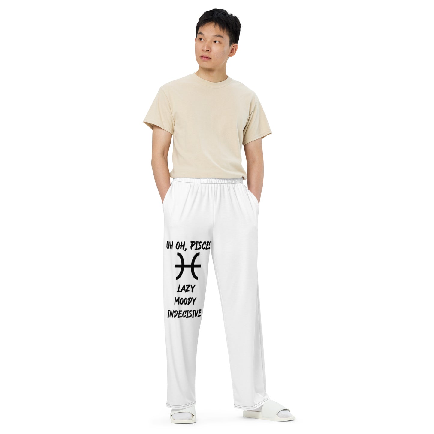 “Uh Oh, Pisces” Unisex Wide-Leg Pants