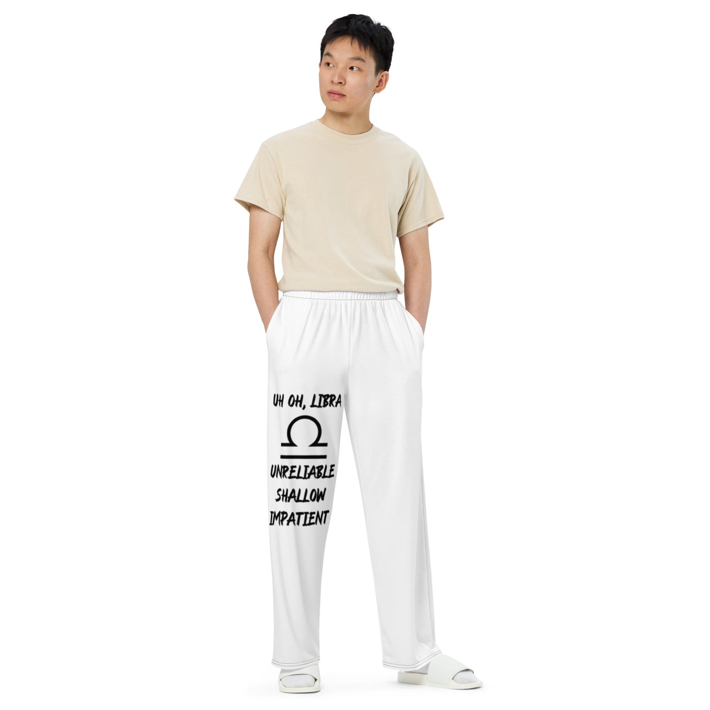“Uh Oh, Libra” Unisex Wide-Leg Pants