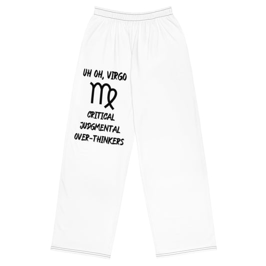 “Uh Oh, Virgo” Unisex Wide-Leg Pants