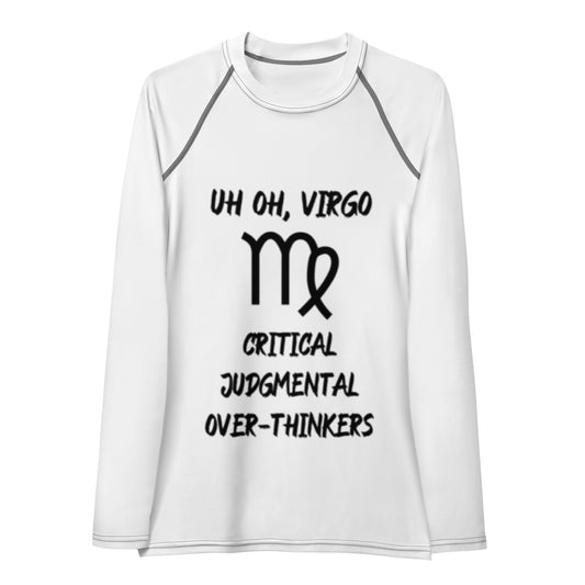 “Uh Oh, Virgo” Women's Rash Guard