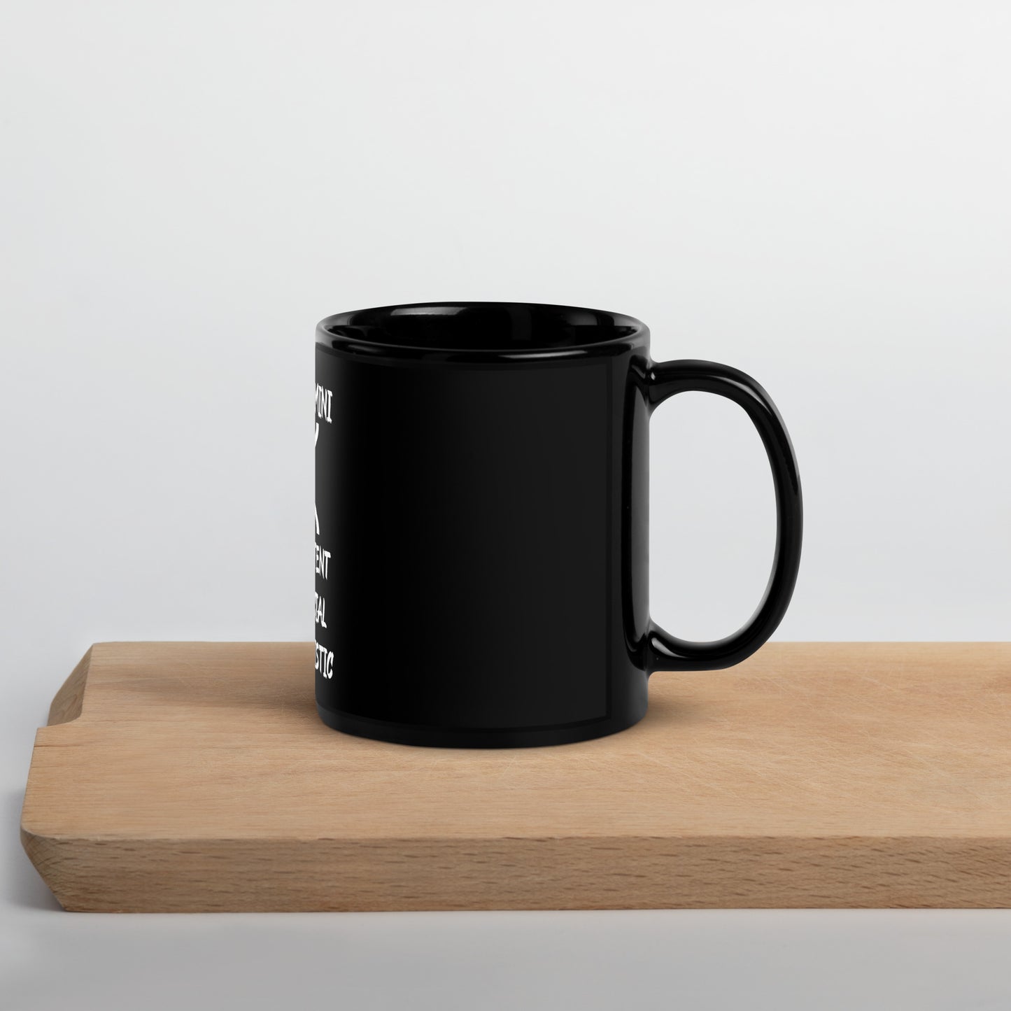 “Uh Oh, Gemini” Black Glossy Mug