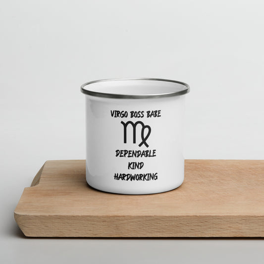 “Virgo Boss Babe” Enamel Mug