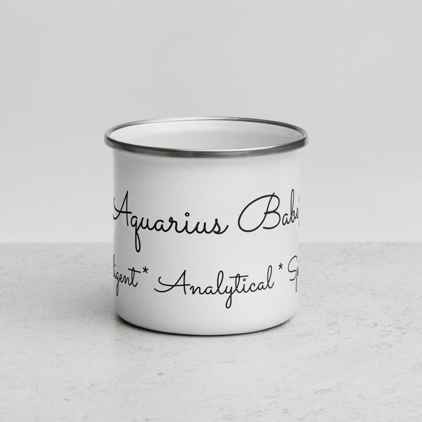 “Aquarius Babe” Enamel Mug