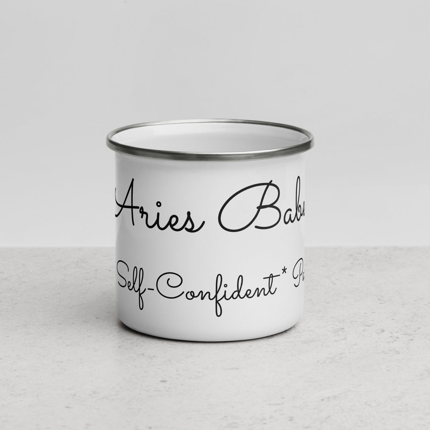 “Aries Babe” Enamel Mug
