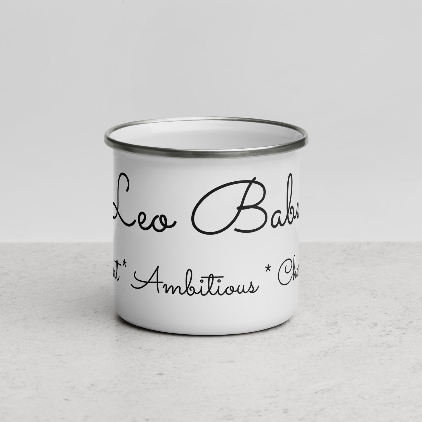 “Leo Babe” Enamel Mug