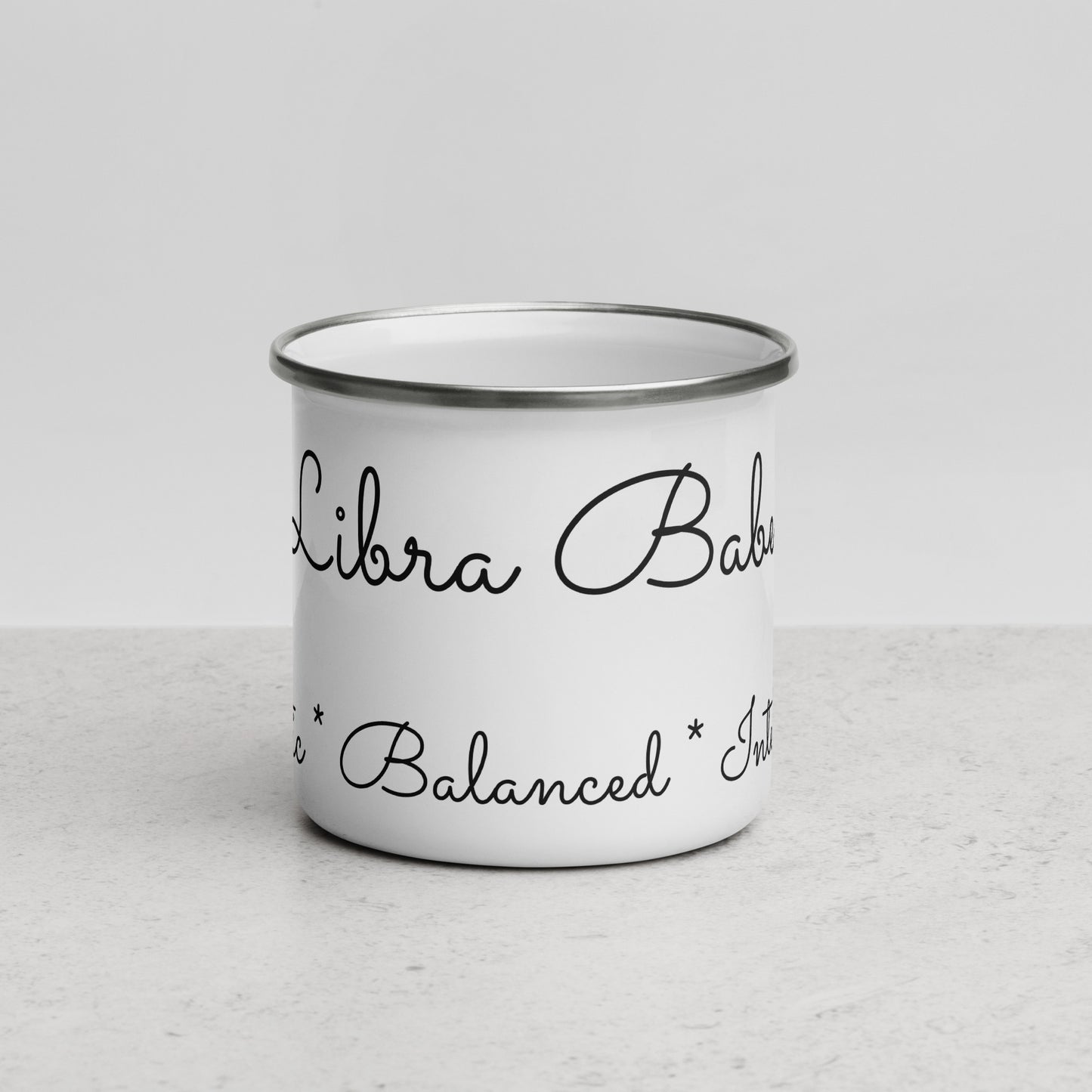“Libra Babe” Enamel Mug