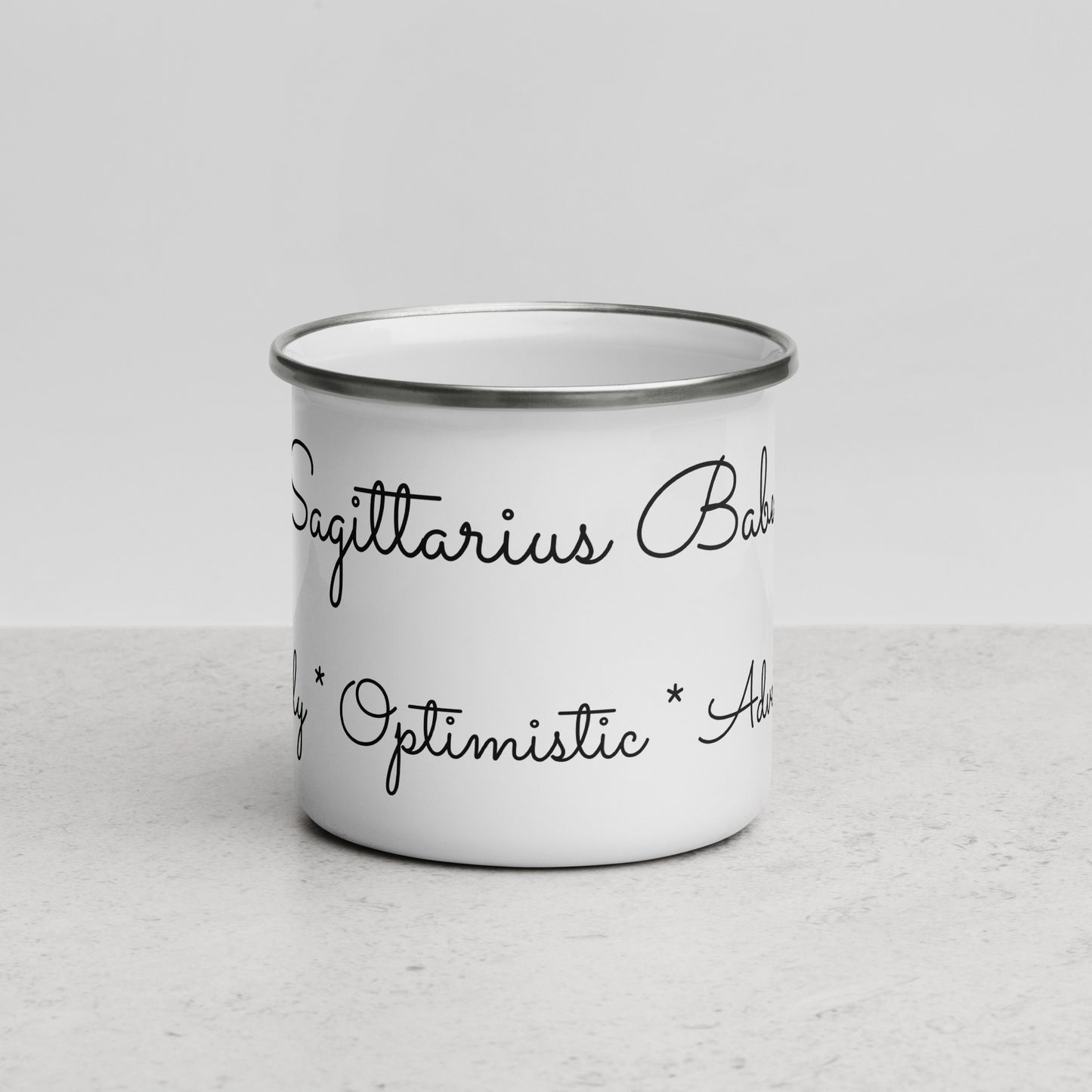 “Sagittarius Babe” Enamel Mug