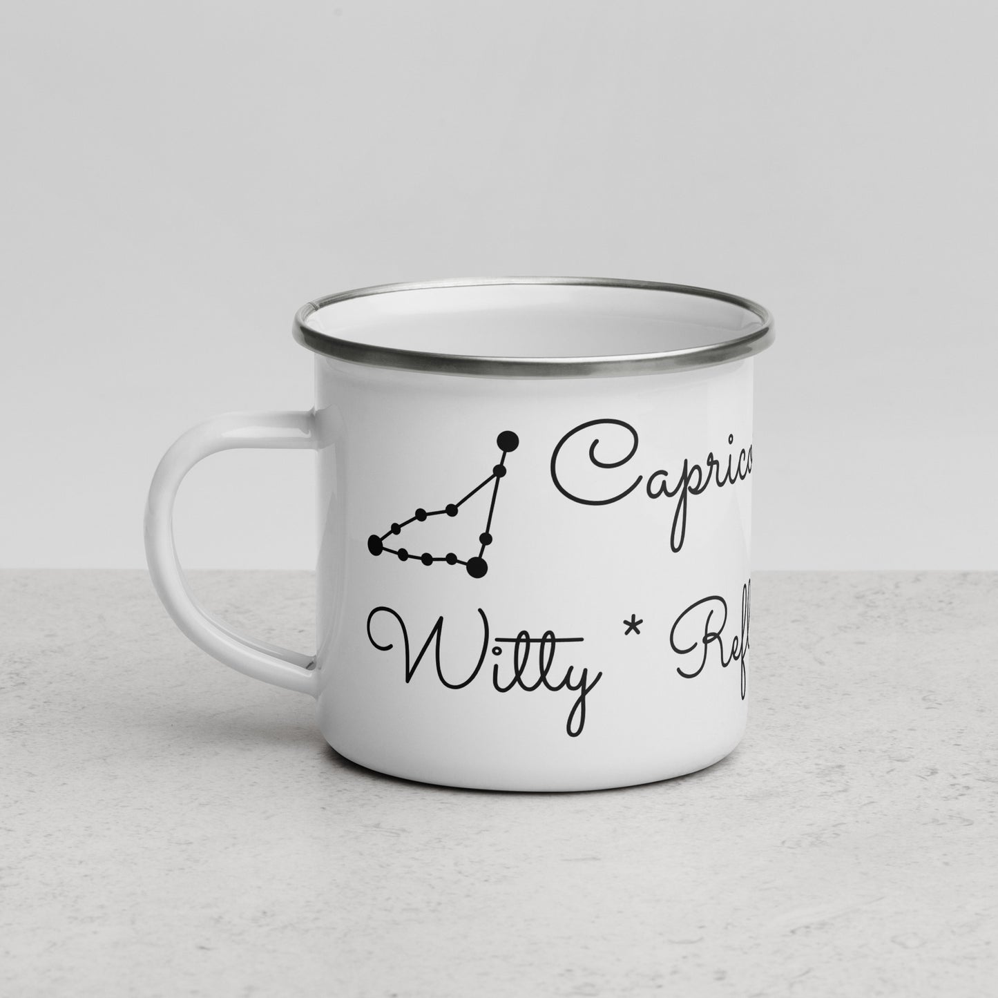 “Capricorn Babe” Enamel Mug
