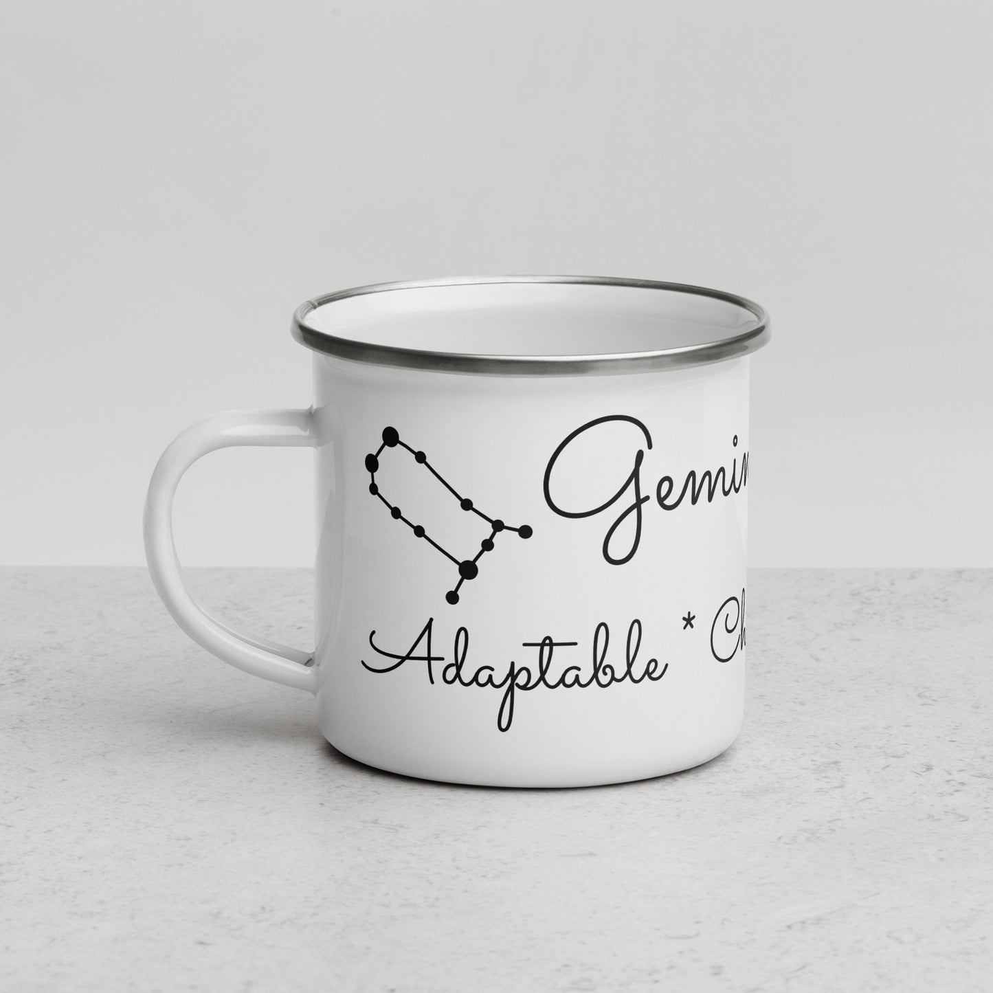 “Gemini Babe” Enamel Mug