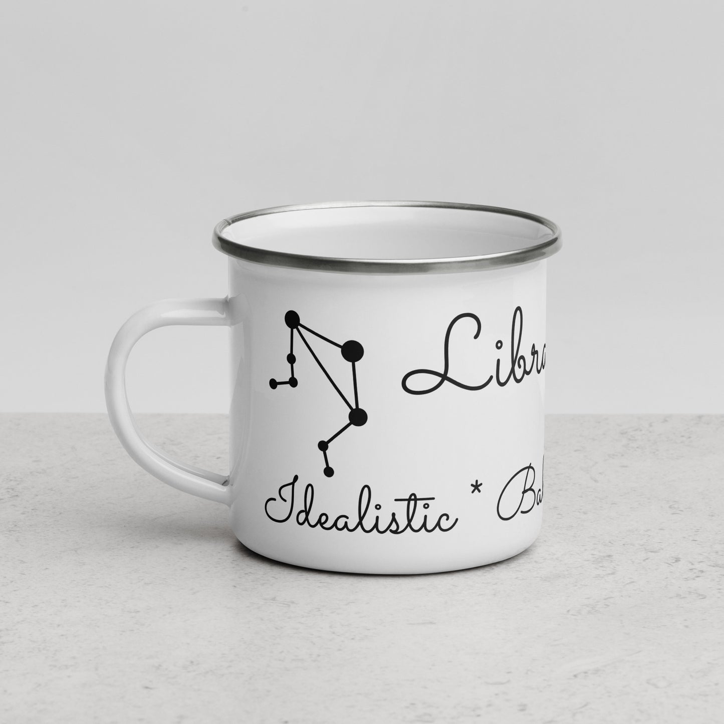 “Libra Babe” Enamel Mug