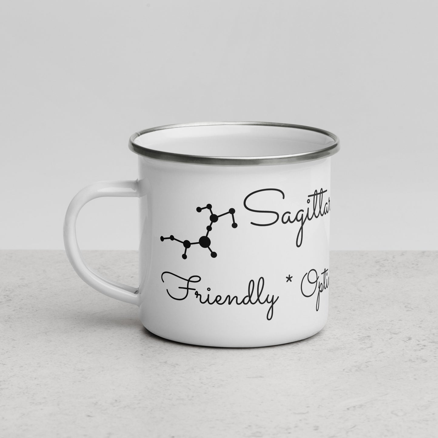 “Sagittarius Babe” Enamel Mug