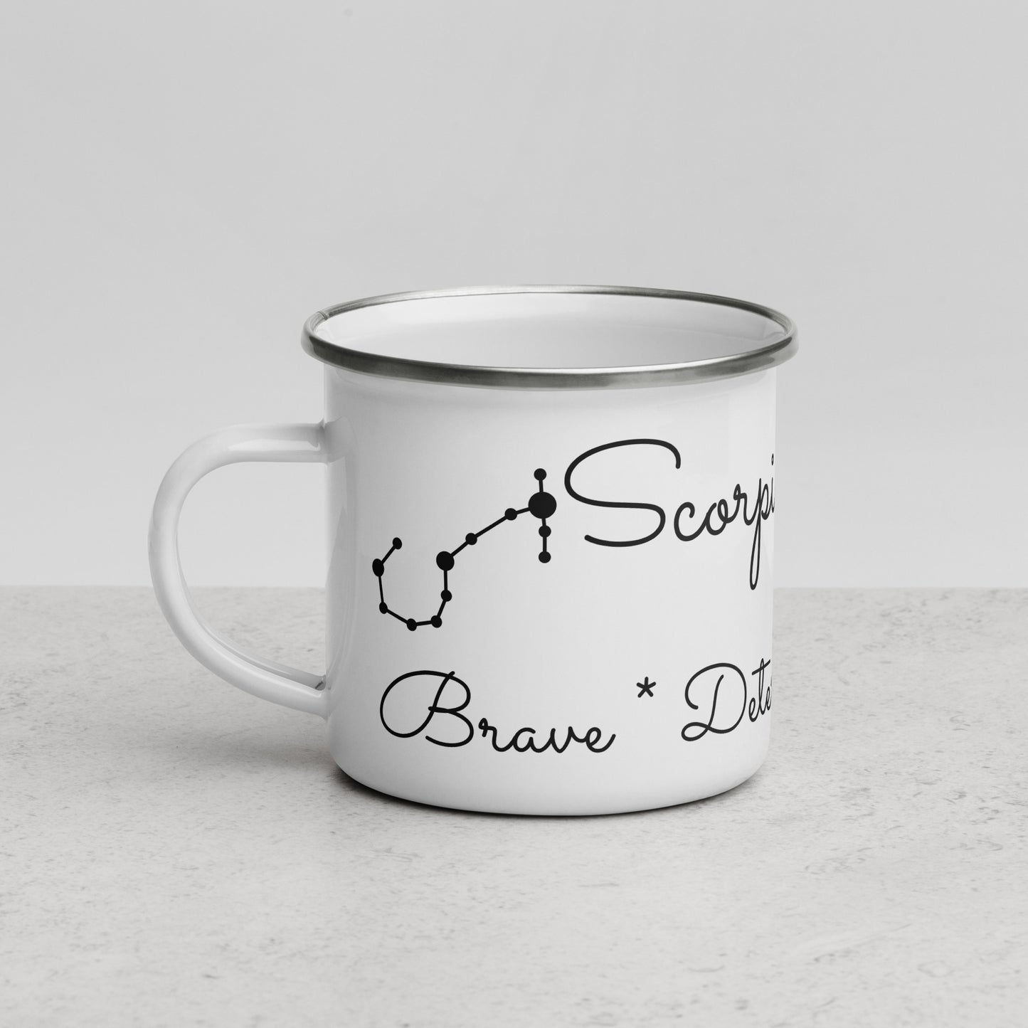 “Scorpio Babe” Enamel Mug