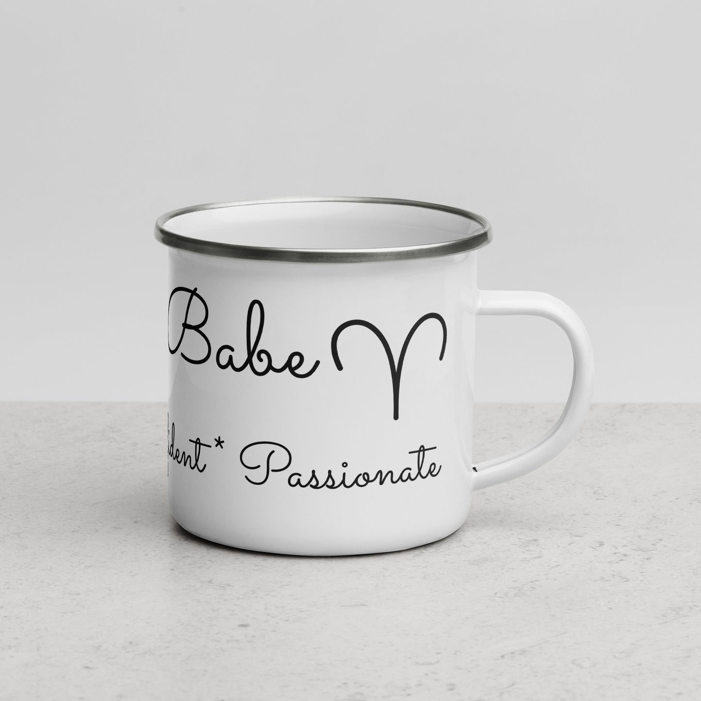 “Aries Babe” Enamel Mug