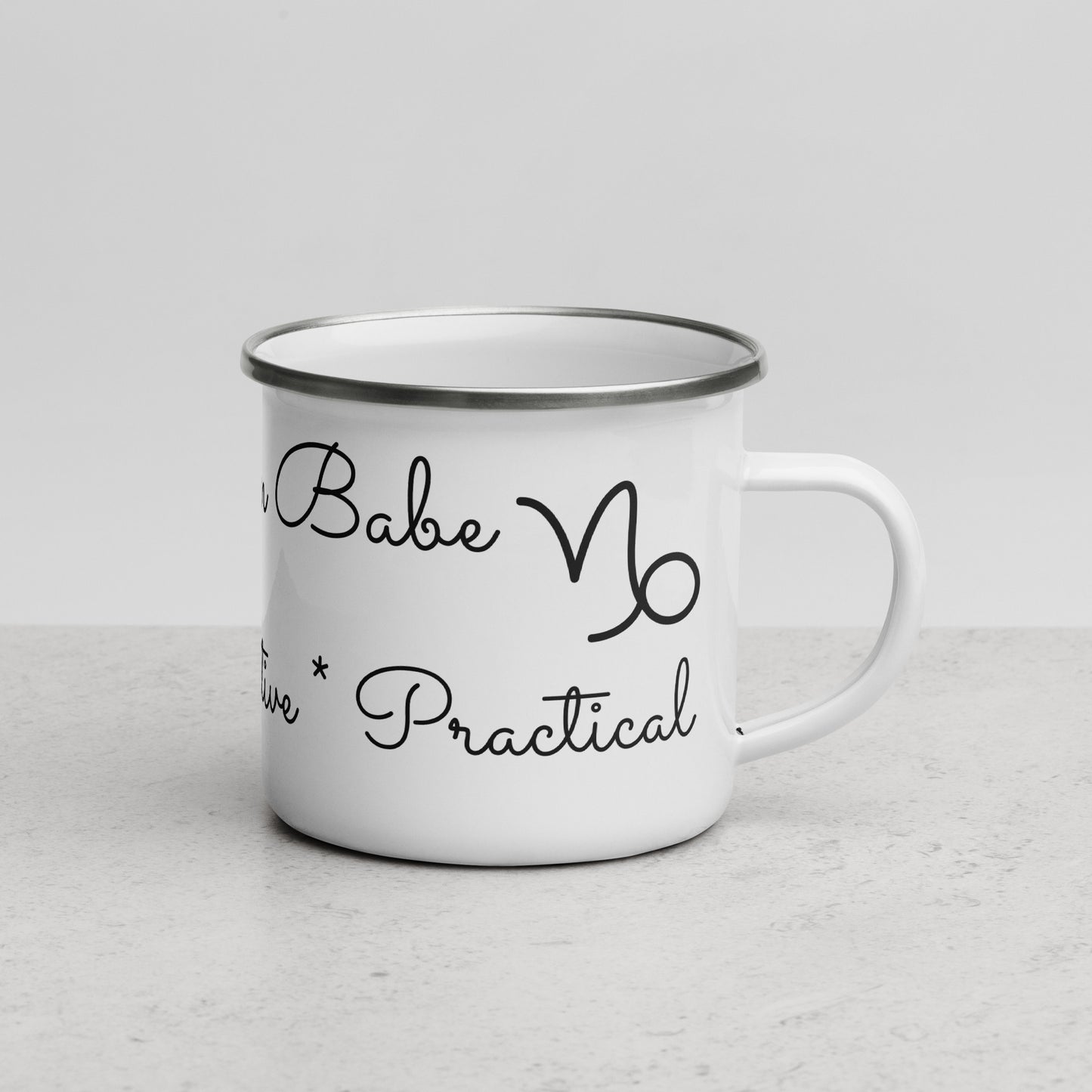 “Capricorn Babe” Enamel Mug