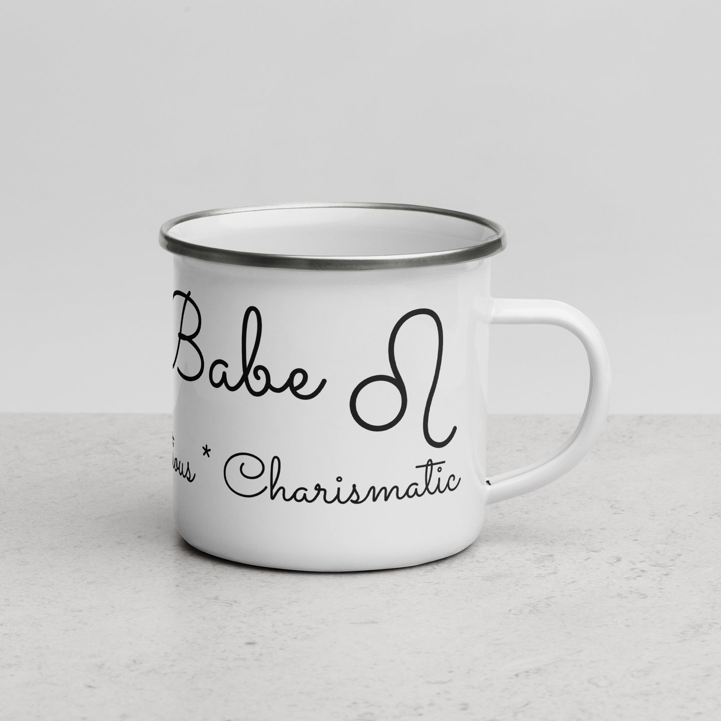 “Leo Babe” Enamel Mug