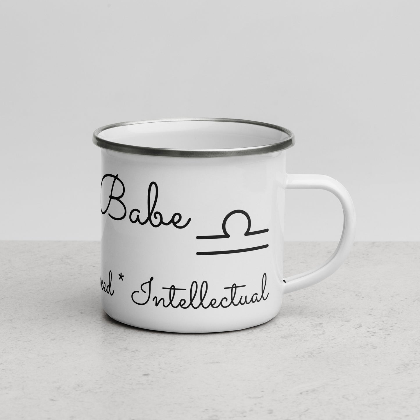 “Libra Babe” Enamel Mug