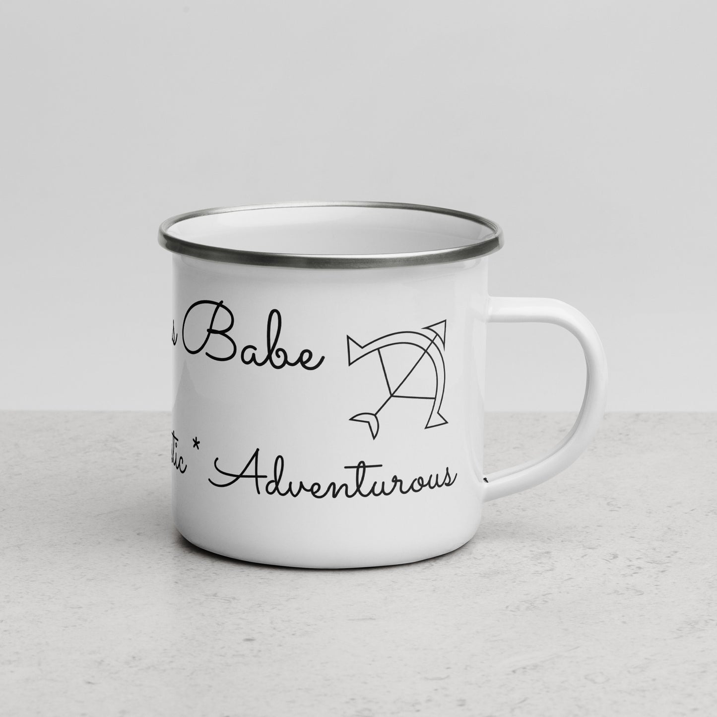 “Sagittarius Babe” Enamel Mug