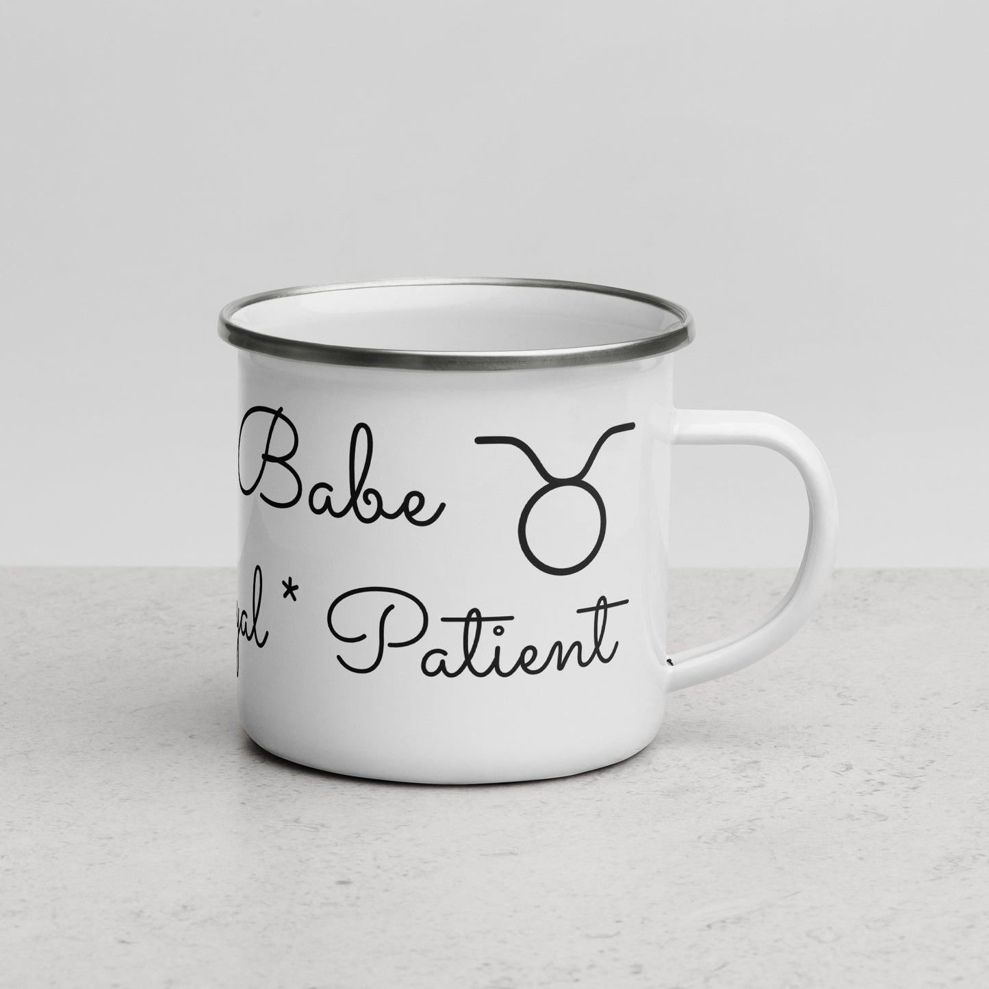 “Taurus Babe” Enamel Mug