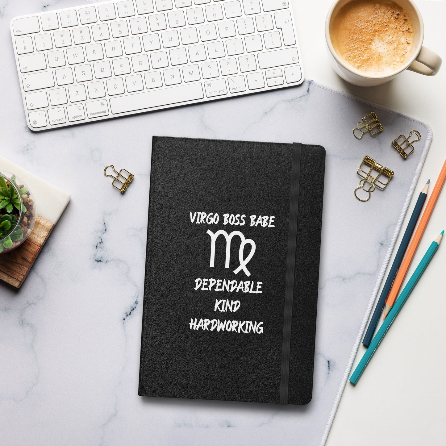 “Virgo Boss Babe” Hardcover Bound Notebook