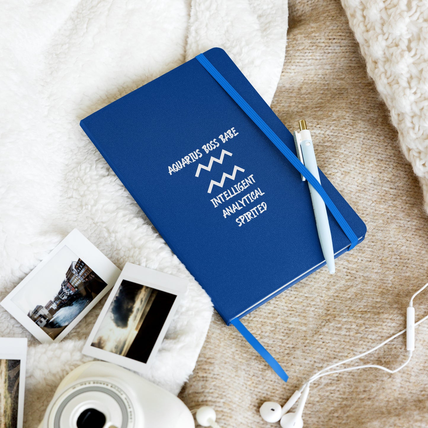 “Aquarius Boss Babe” Hardcover Bound Notebook